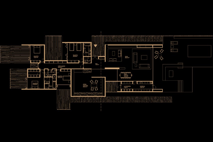 “The contact with the elements is forced! I am surrounded by the sea, by the dunes (that enter the house through the doorways) and by the beach. The house rests on the vegetation.”